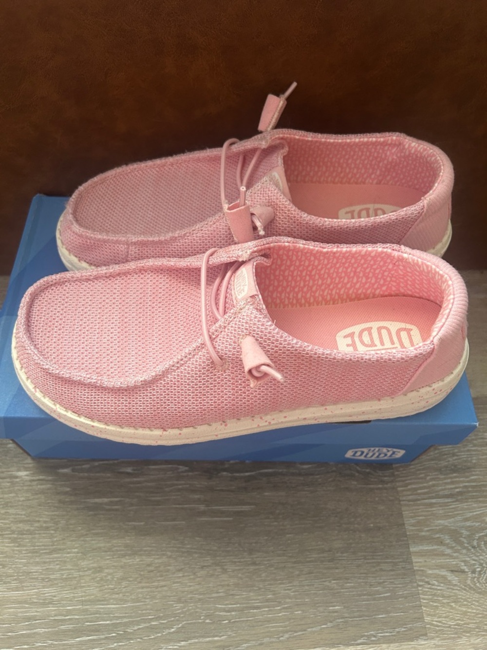 Hey Dude Slip-On Sneakers in Pink - Size 8